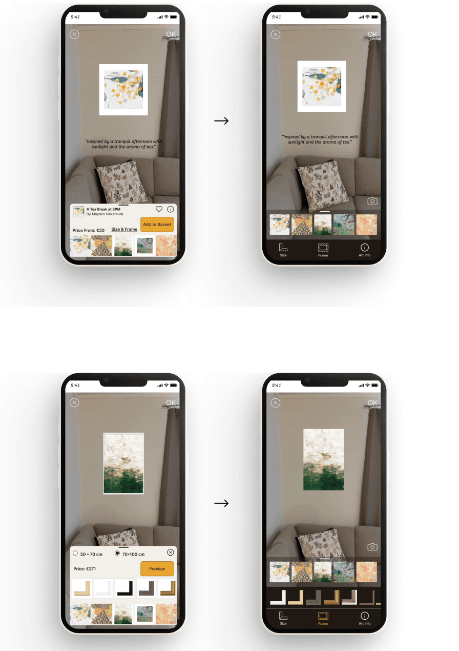 Usability test iteration preview
