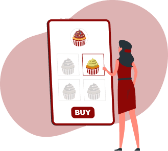No real-time customized cupcake preview